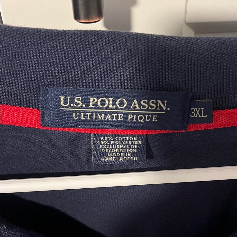 Navy Polo with Red Logo - Picture 2 of 3